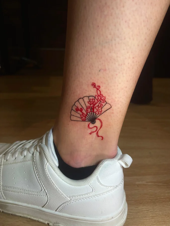 tatuaje de abanico